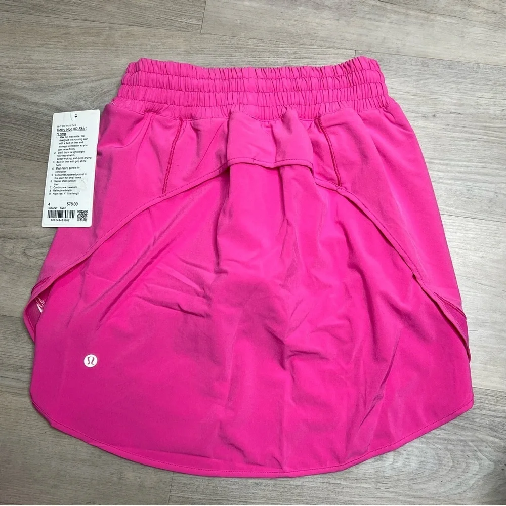 Lululemon Hotty Hot HR Skirt *Long, Sonic Pink, size 4 NWT